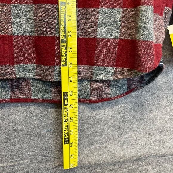 FLAG & ANTHEM Shirt Men’s 2XL Red Gray Checkered Harrells Flannel Long Sleeve - Picture 9 of 15